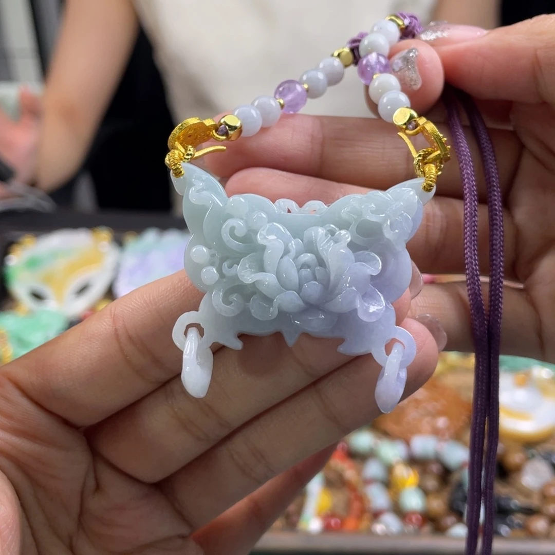 翡翠未镶嵌颈饰代编织