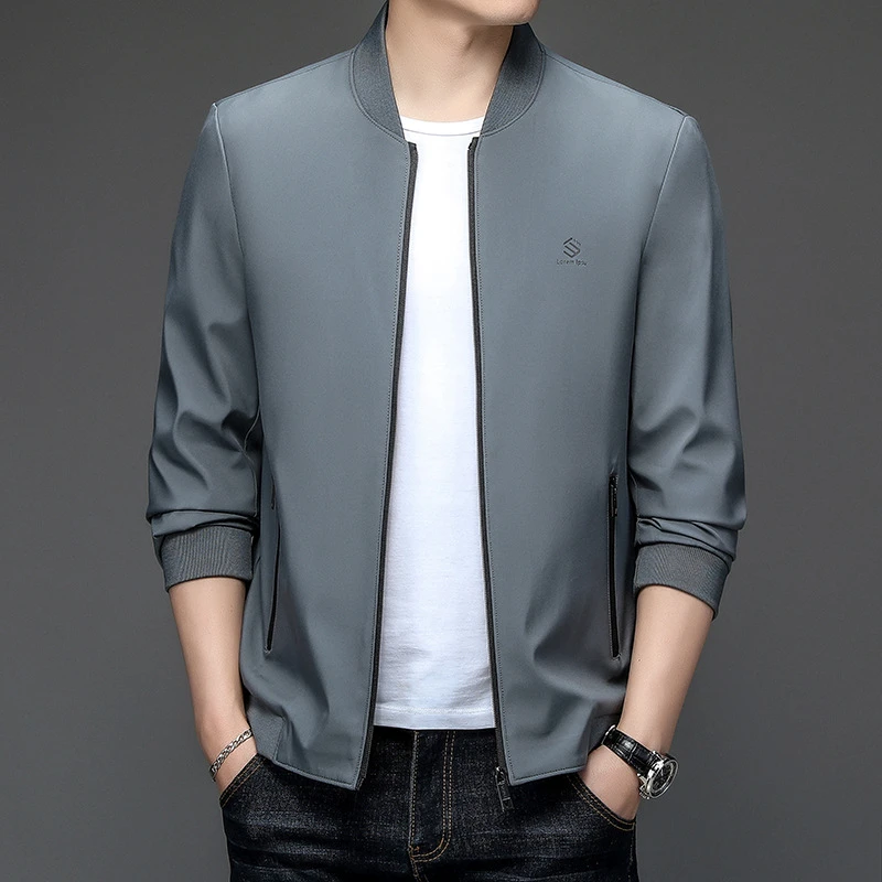 Louis Fordea/路易弗狄棒球立领运动装夹克轻奢痞帅男装休闲外套