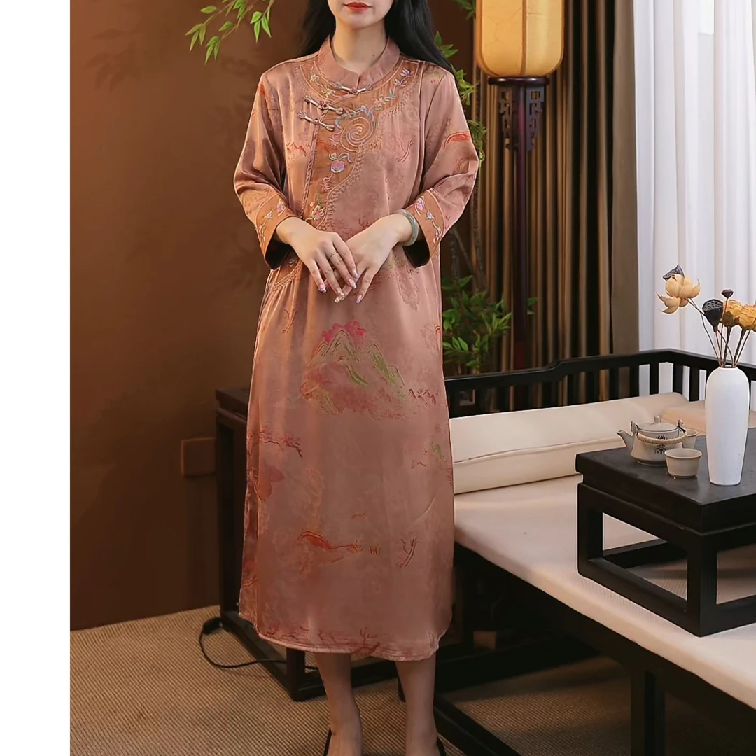 夏新款新中式国风改良款旗袍裙L012