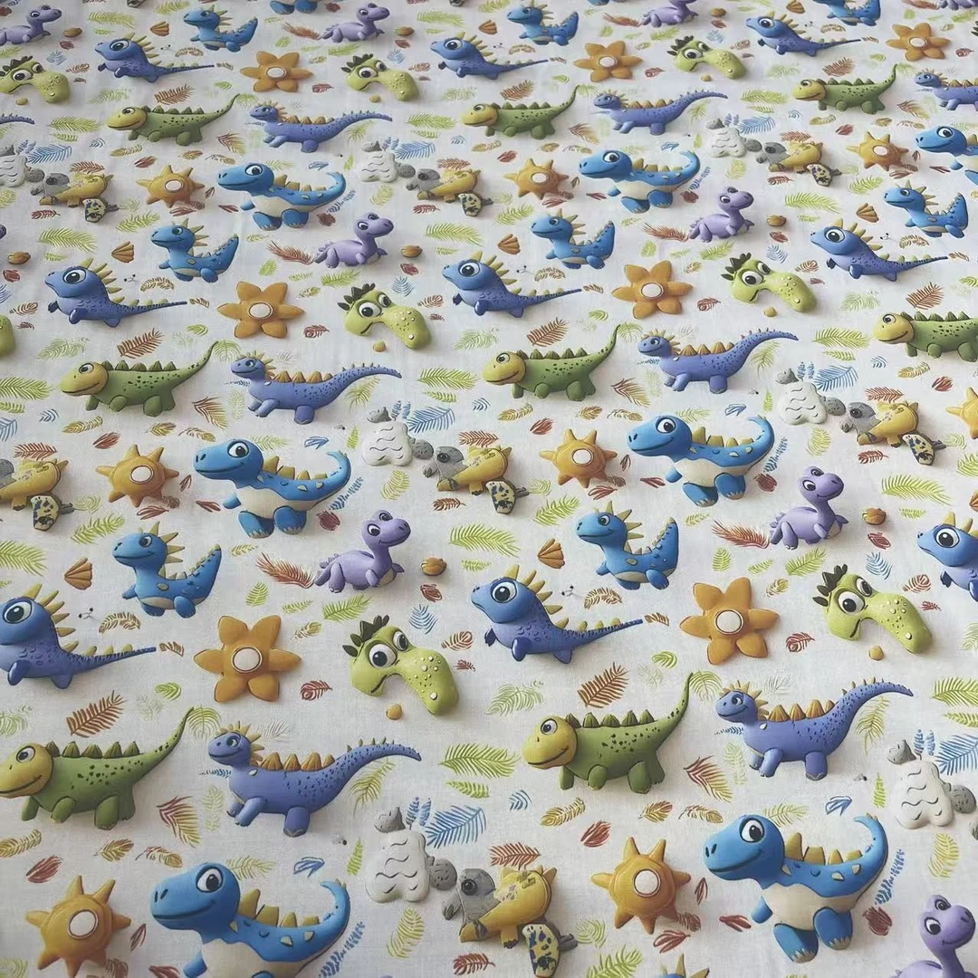 【七彩5D印花绵绸香云缎】两米包邮立体数码贡缎睡衣旗袍连衣裙面料