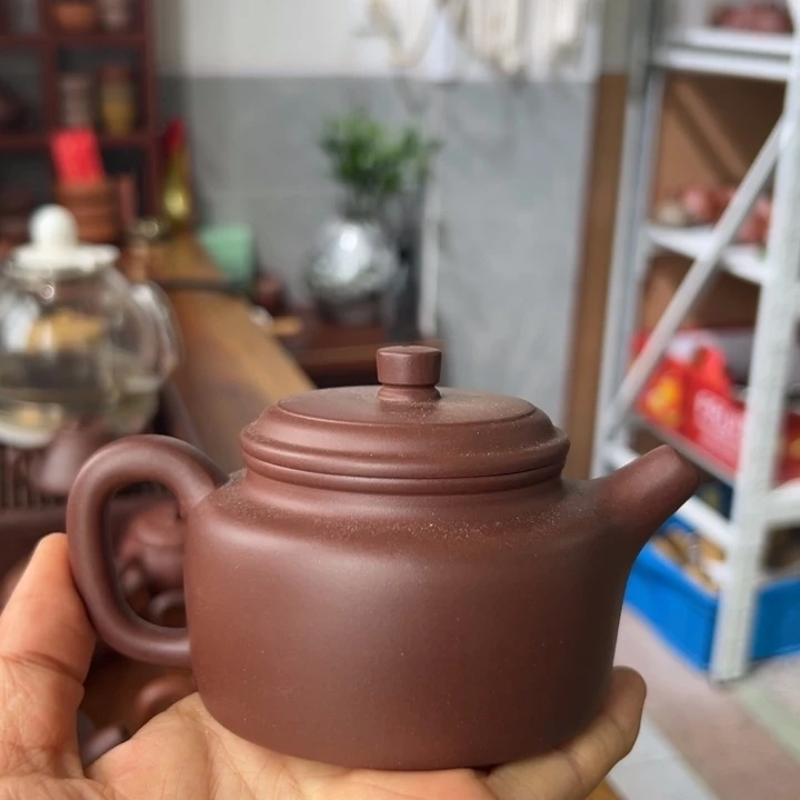 紫砂茶壶紫泥德中200cc