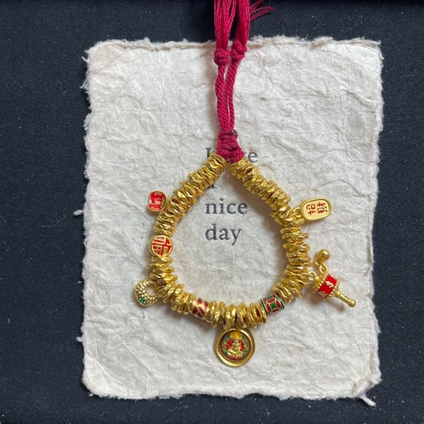 足金定制卡7盘缠手串17.11克