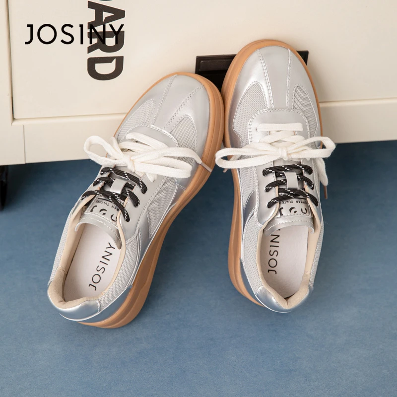 卓诗尼复古阿甘鞋女2024秋新款板鞋厚底德训鞋休闲百搭低帮运动鞋