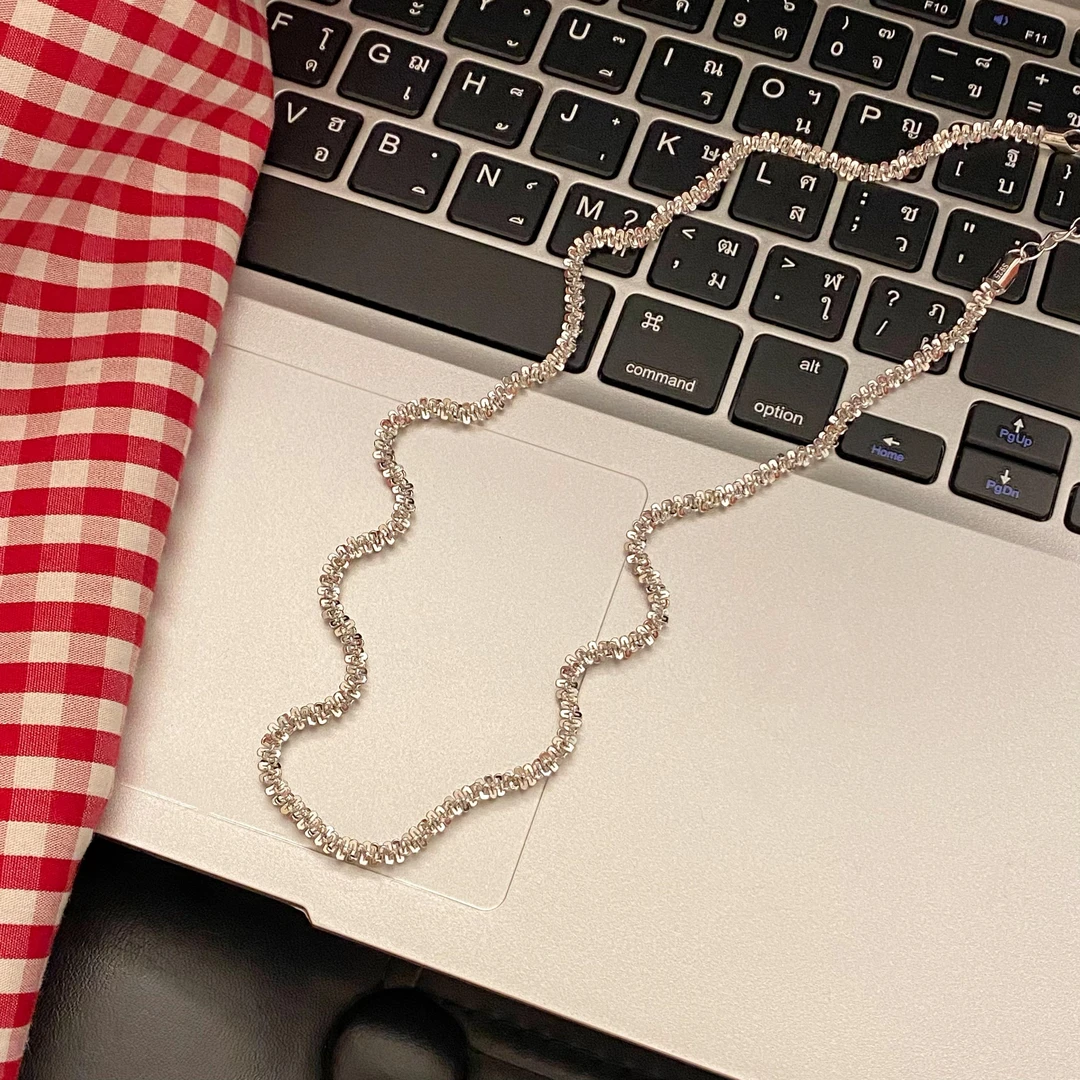 链子925银 百搭韩版闪闪时尚百搭气质简约素款项链