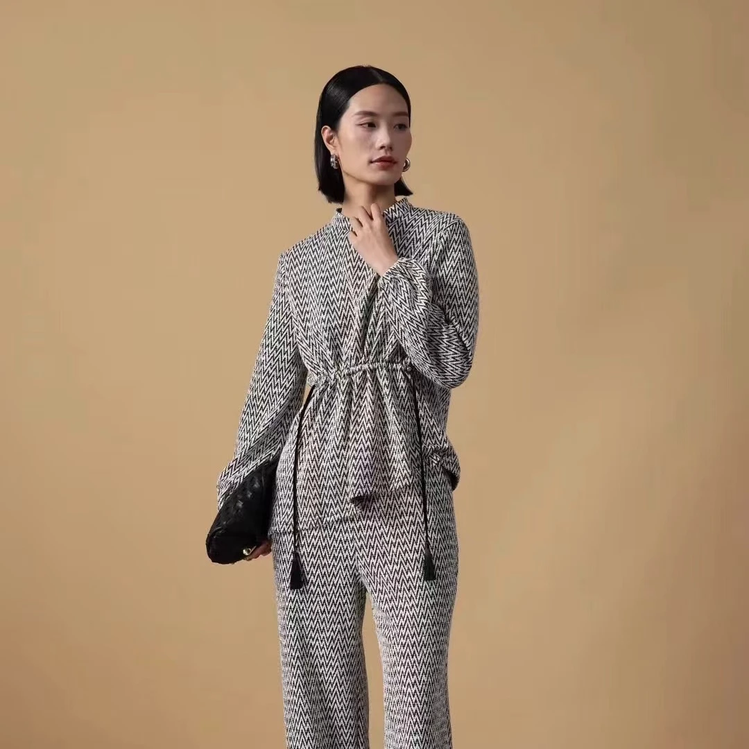 【文文严选】 X1  链接 女装女士法式洋气打底印花百搭春季