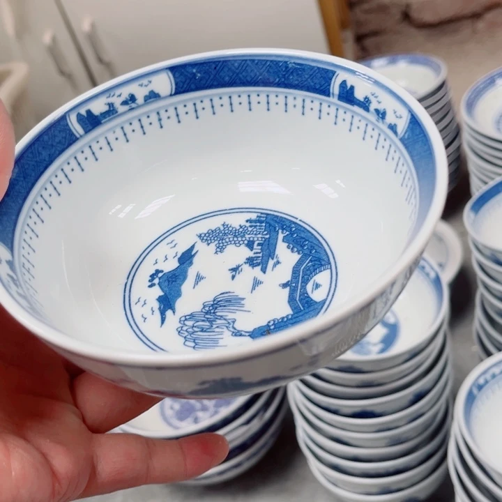 青花玲珑5.5寸饭碗梧桐