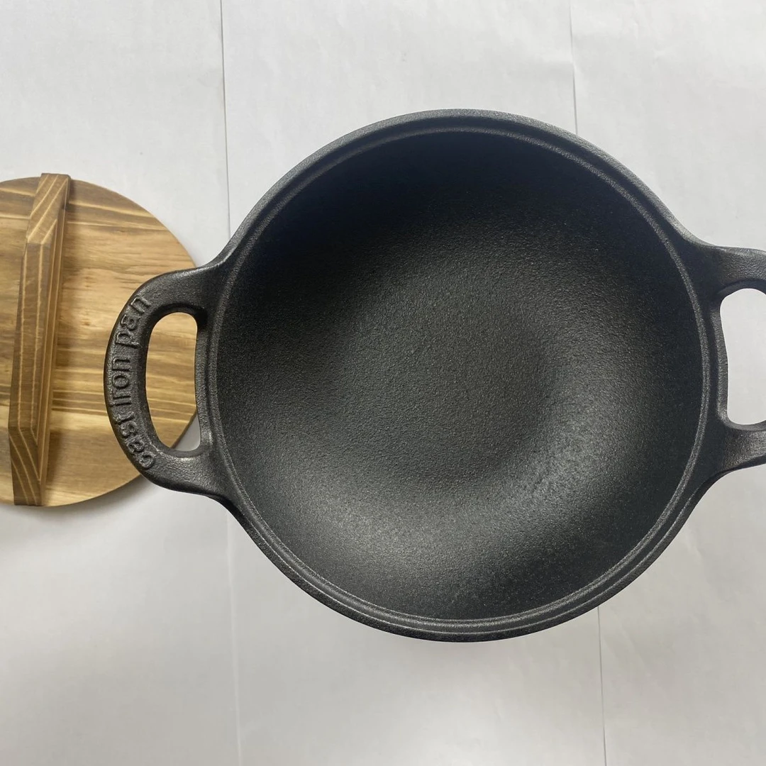 20cm铸铁单人小火锅户外小饭锅无涂层烧茶锅熬粥锅小奶锅