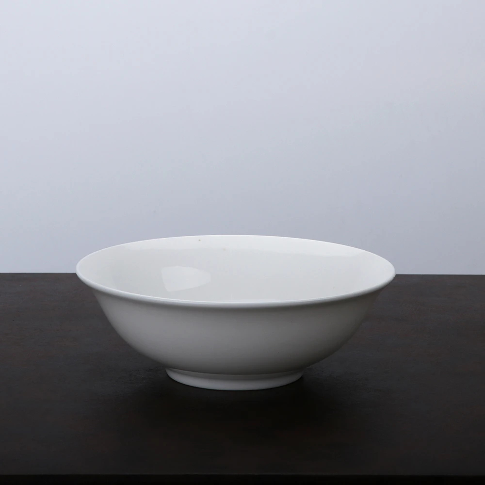 6英寸玉海碗纯白贝瓷直径15cm