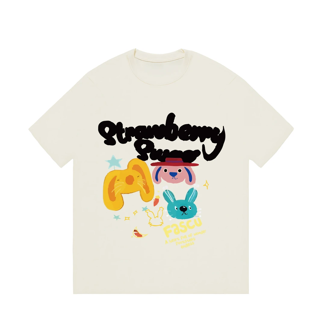 【FASCURE】卡通联名 260克纯棉重磅短袖宽松休闲百搭T恤男女同款
