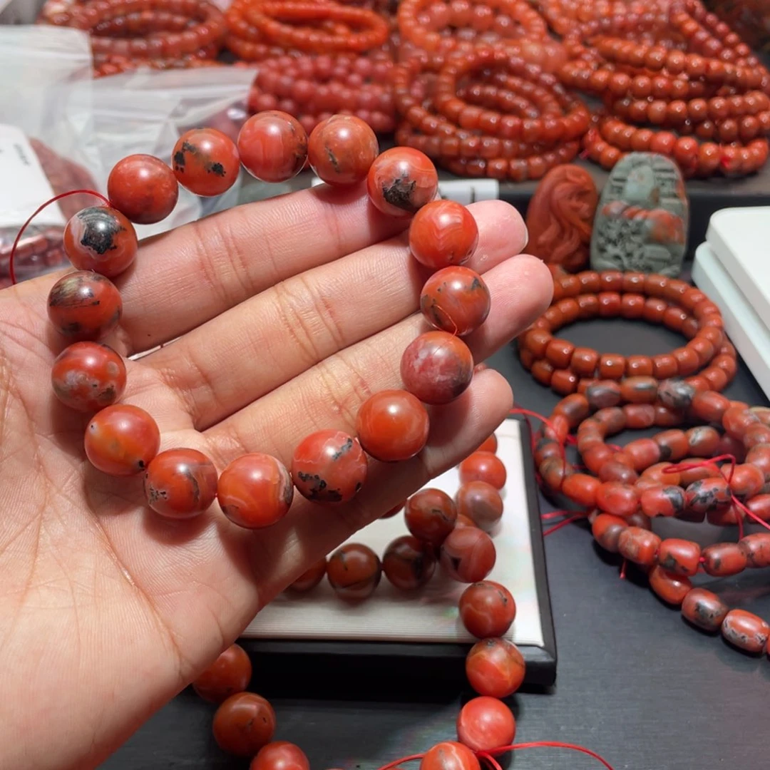 南红玛瑙手链未镶嵌