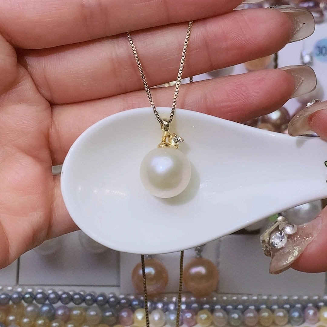 淡水珍珠颈饰银S925镶嵌