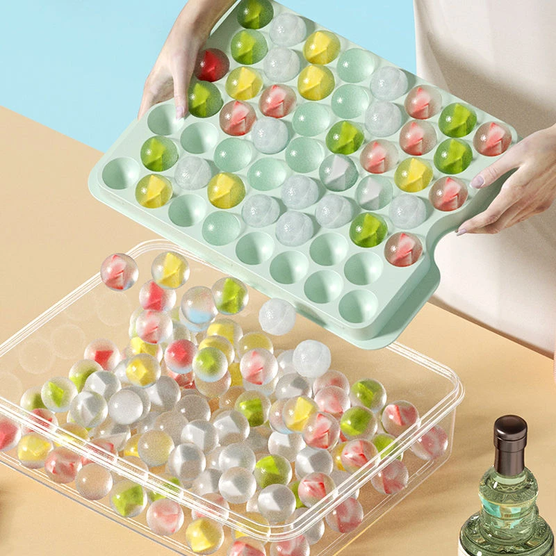 冻冰块翻盖冰格制冰盒冰箱冰块神器模具带盖家用密封食品级制冰器