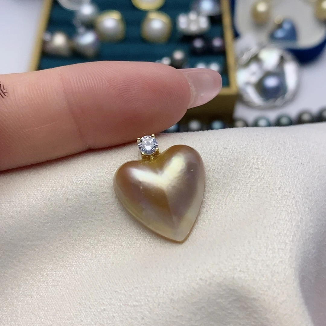 【闪购商品】拼合珍珠（马贝珠）颈饰银S925镶嵌52