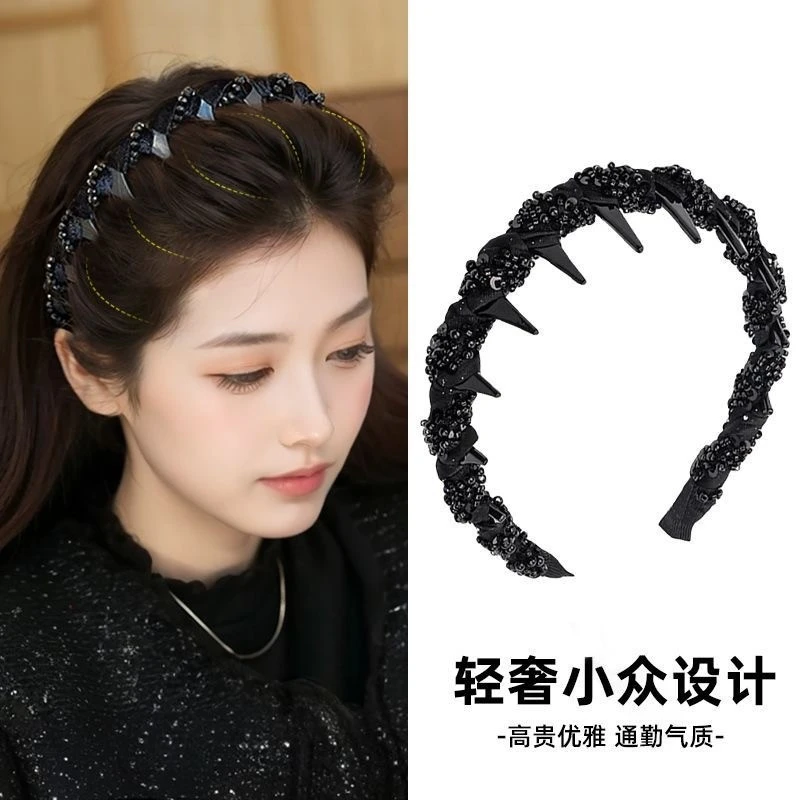 轻奢气质小香风手工串珠发箍成人巴黎王妃同款潮流百搭头箍发饰