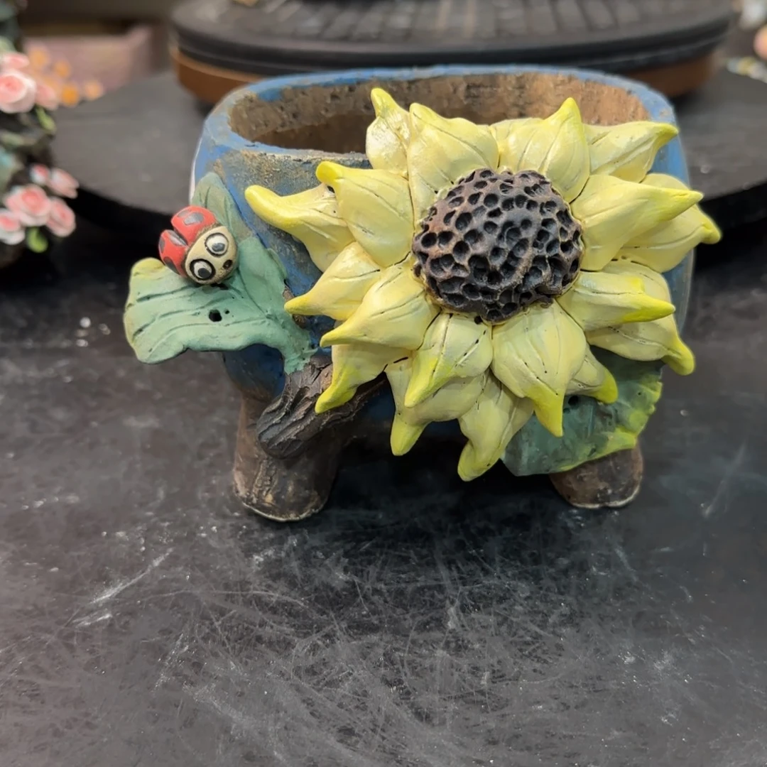 寒***冰本默花器麦饭石花盆