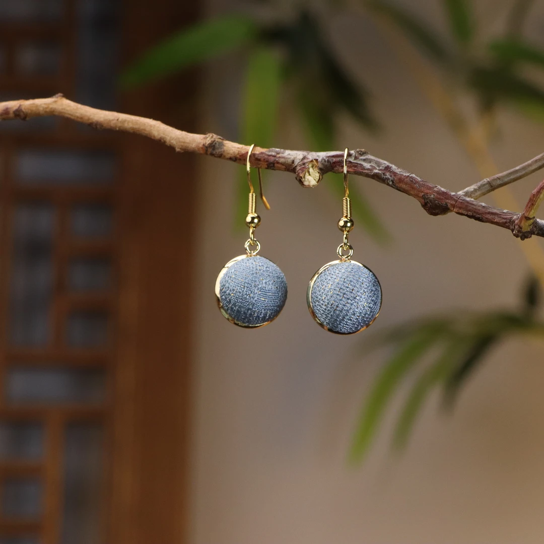 合金耳饰 非遗花罗耳环手工气质时尚百搭素款