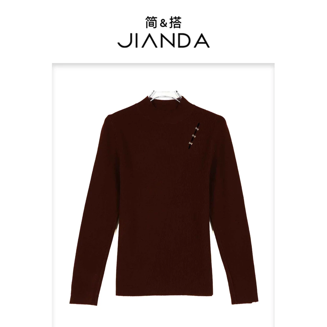 简&搭【千屿Sheila】秋冬穿搭 蝴蝶结镂空毛衣253-MY/0925-25100