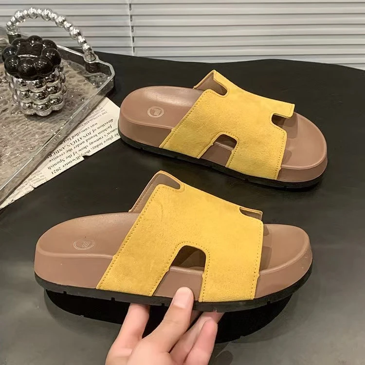 【户外磊专属】艾微妮女士夏季外穿双扣百搭潮流一字凉鞋