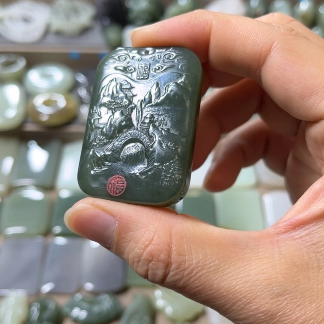 和田玉未镶嵌颈饰