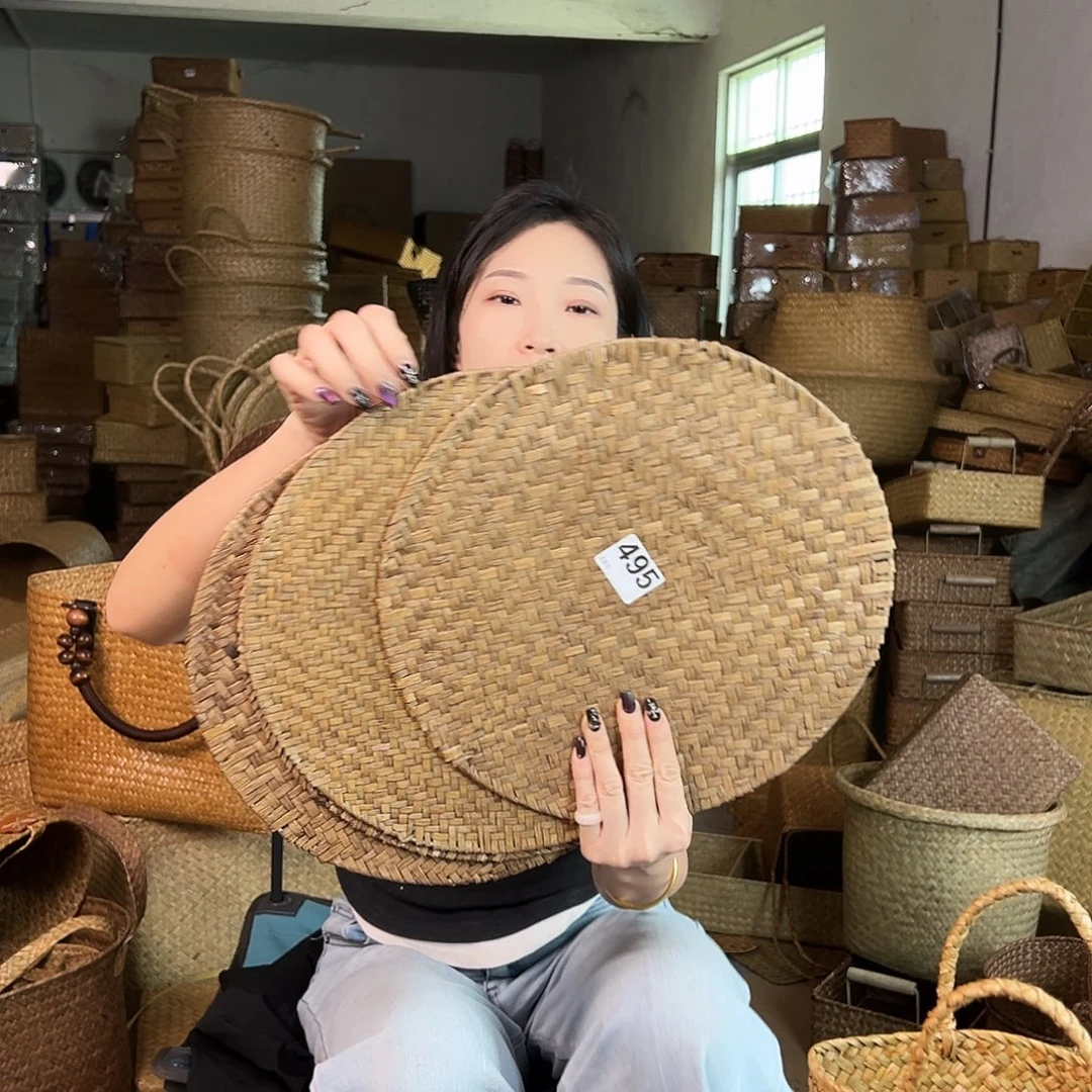 草编草编包/草编收纳盒带瑕疵