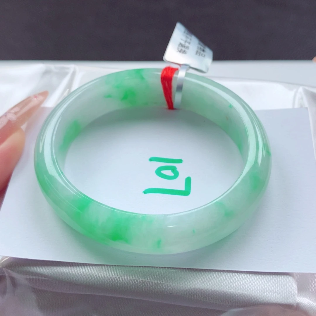 翡翠手镯未镶嵌天然缅甸翡翠A货手镯 107号贵妃