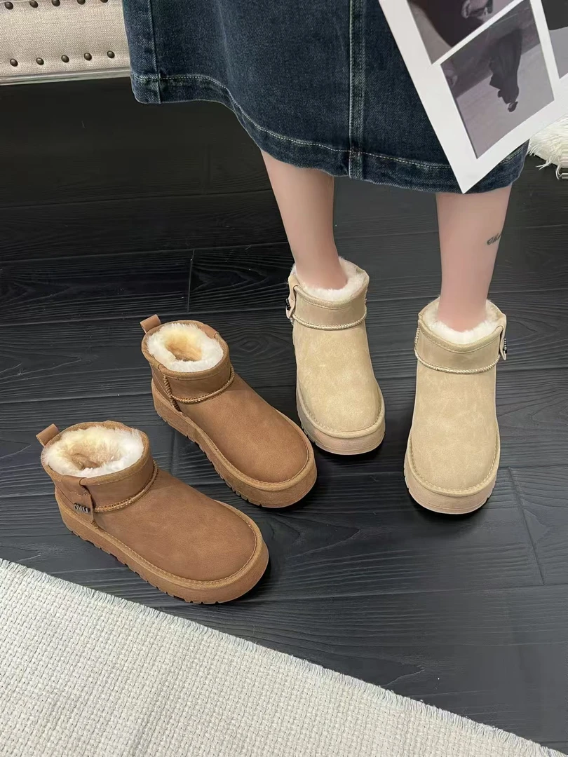 【鞋爱】16813女士加厚保暖雪地靴时尚百搭
