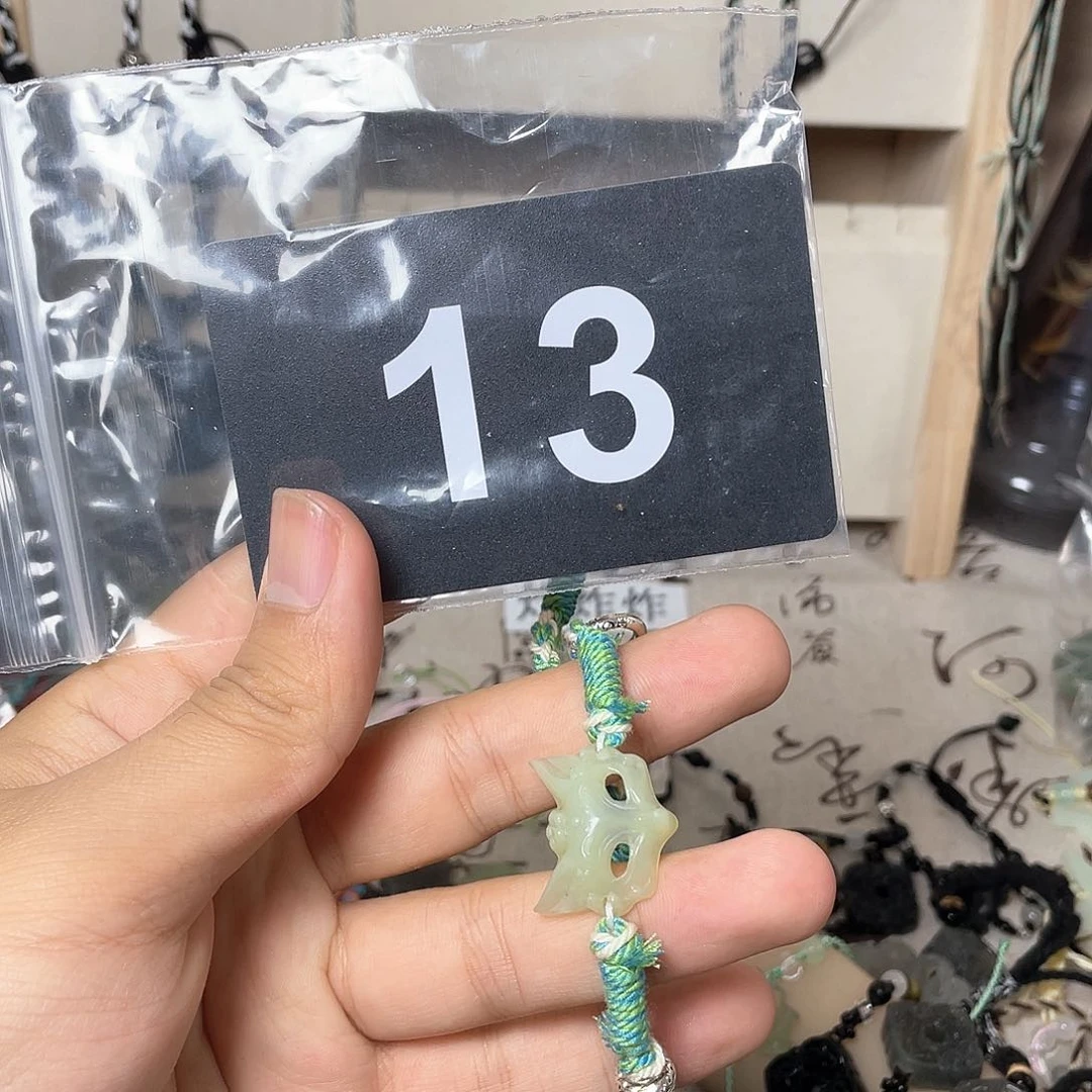 蛇纹石玉手链合金竹*