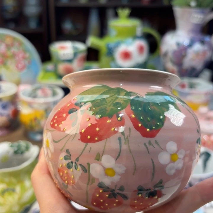 瓷片景德镇手绘高温釉下彩陶瓷茶具