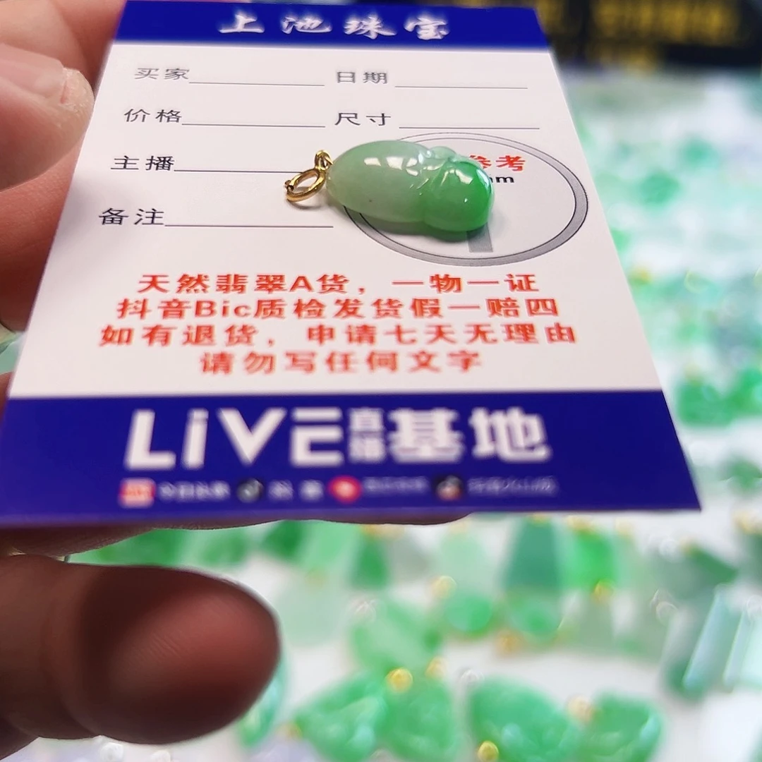 翡翠颈饰18K金镶嵌翡翠