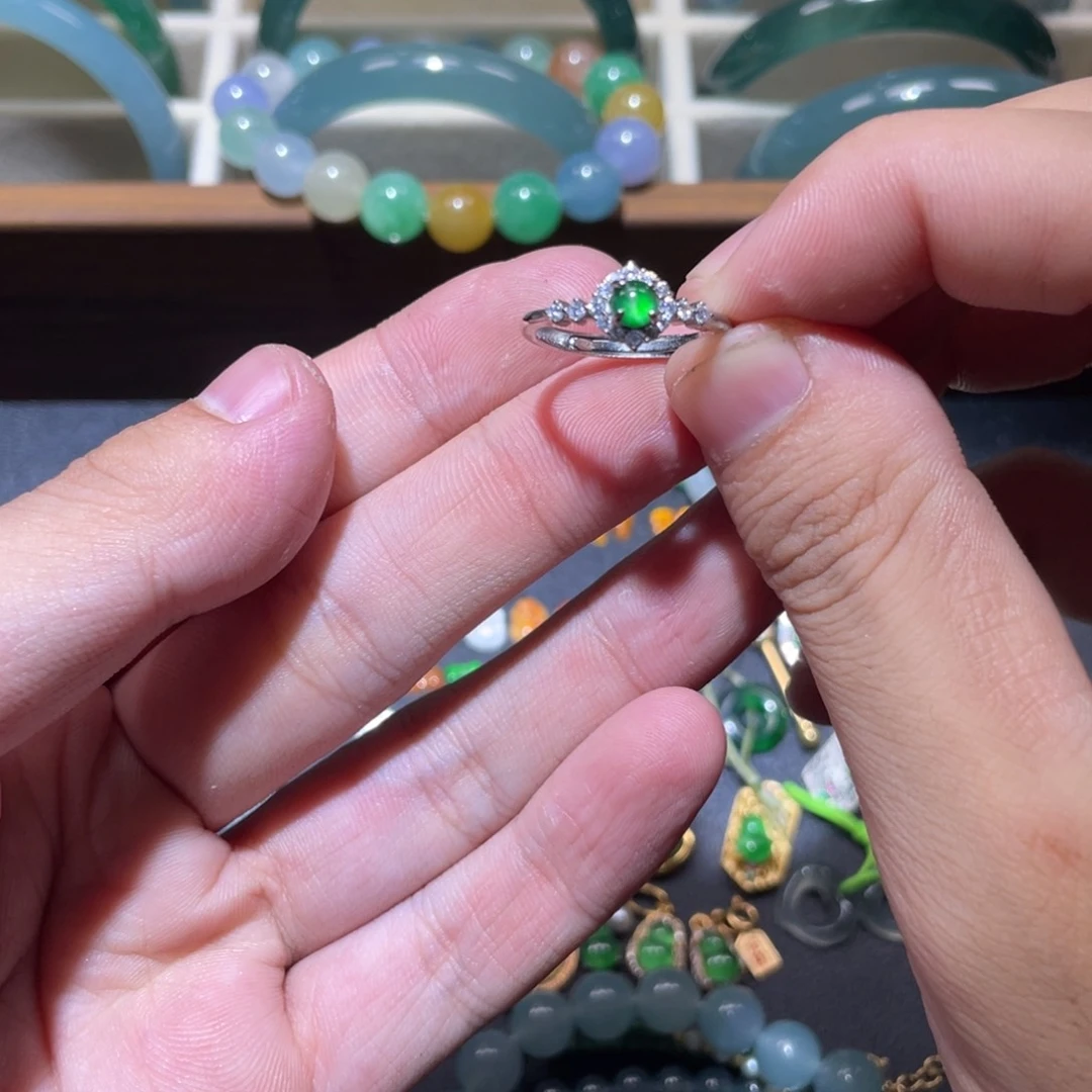 翡翠未镶嵌吊坠(不含链)戒指