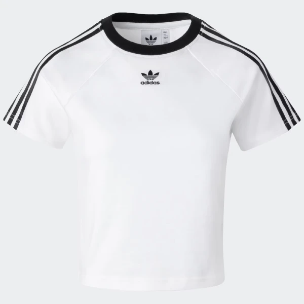 adidas/阿迪达斯 女子短袖夏季纯棉修身运动T恤-定 JC8704