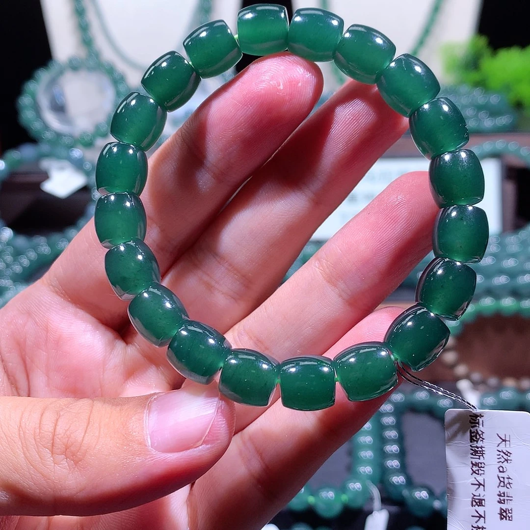 翡翠未镶嵌手链天然a货翡翠手串9.8