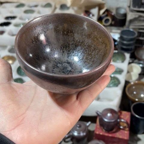 茶盏建阳建盏微瑕柴烧