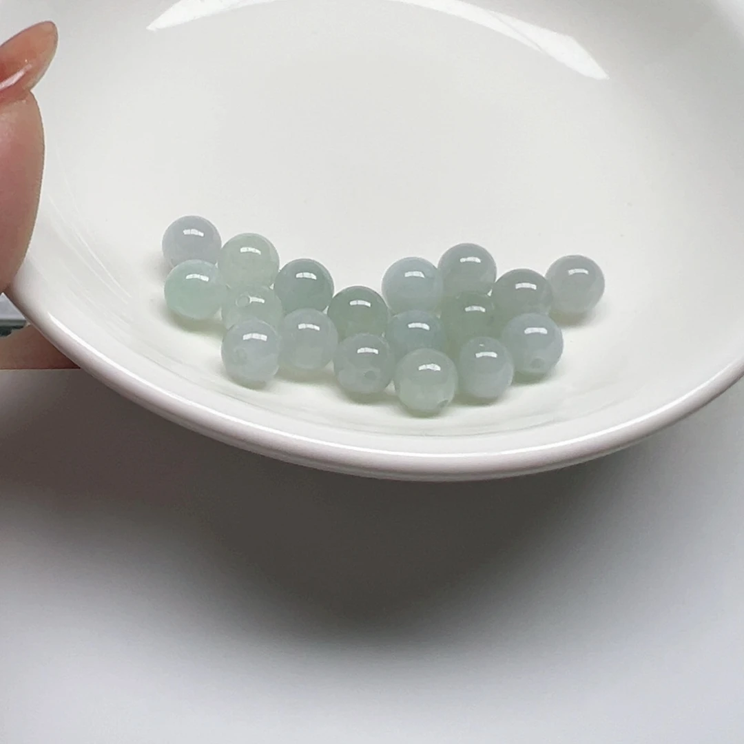 翡翠散珠R**x纯天然缅甸翡翠A货卡7，16颗分2单