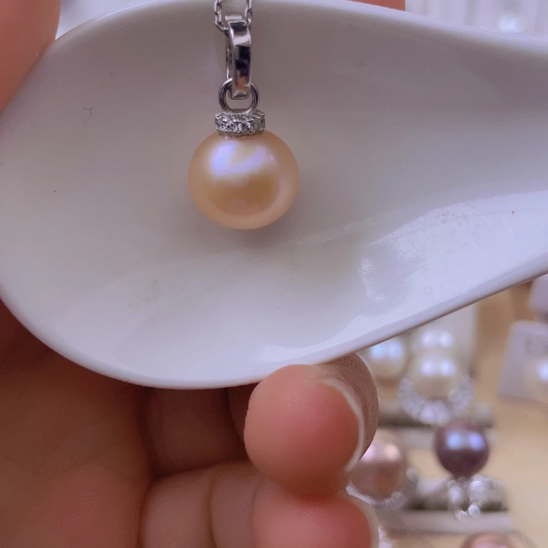 吊坠(赠链)淡水珍珠银S925镶嵌