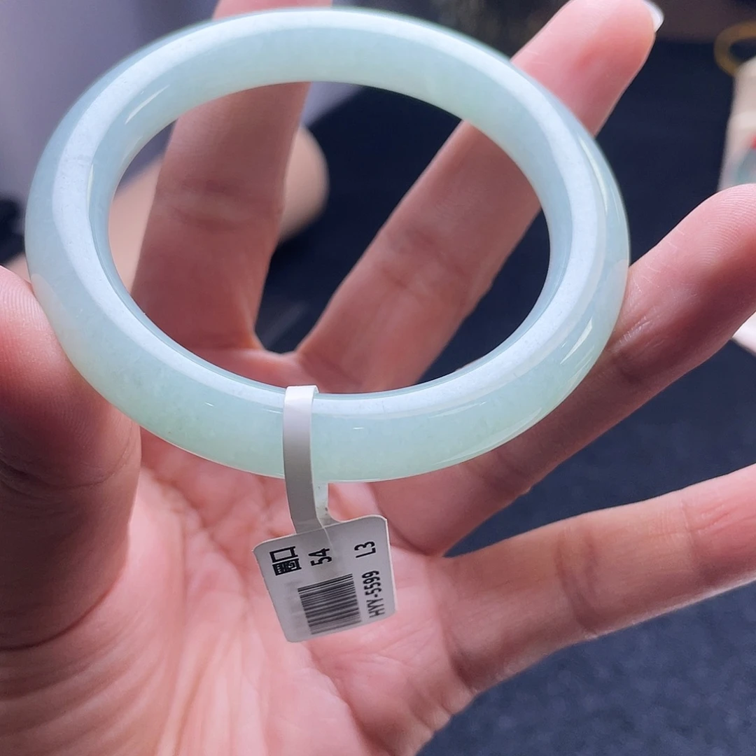 翡翠未镶嵌手镯55圆条17