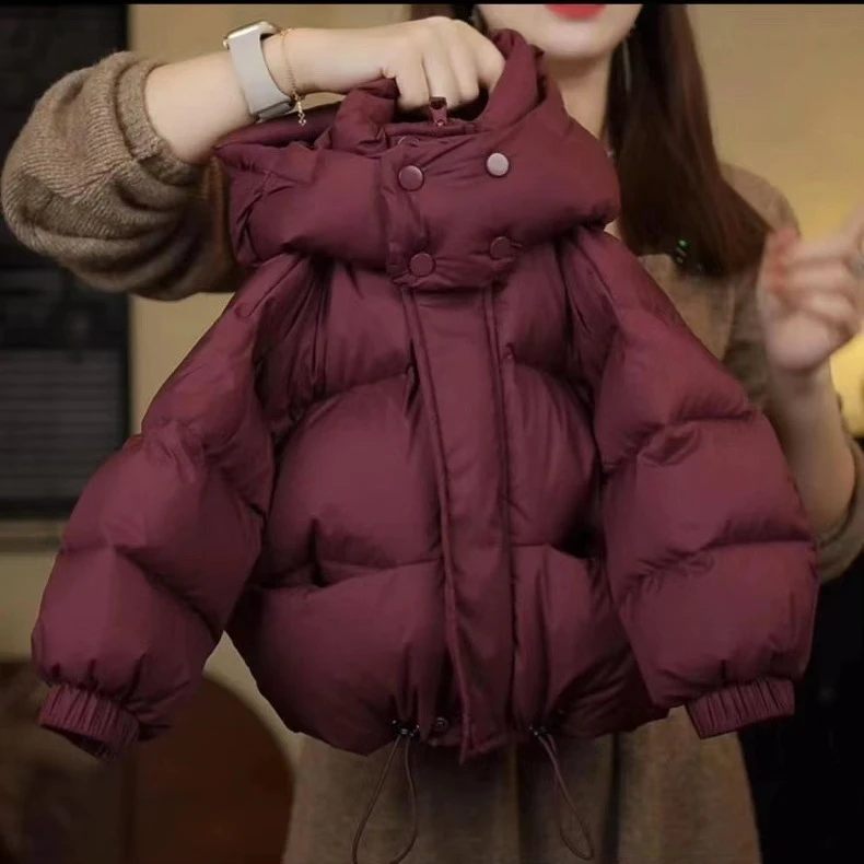 巴拉【商场同款】童装冬季儿童黑金羽丝服连帽面包服女童男童中大童