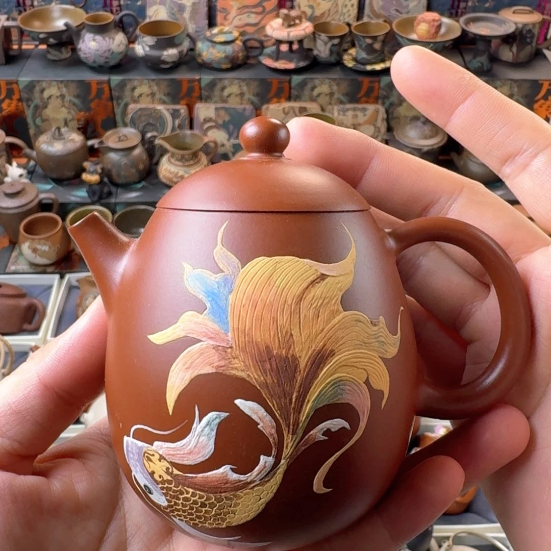 茶壶紫砂200ml原矿精工半手
