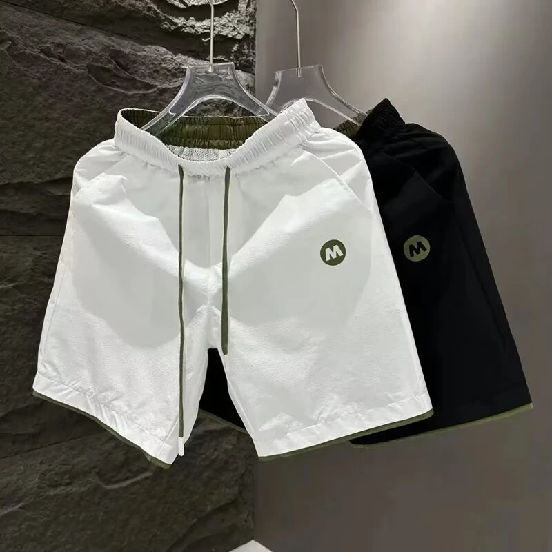 夏季新款简约时尚透气休闲速干短裤男青年高档百搭运动潮流五分裤