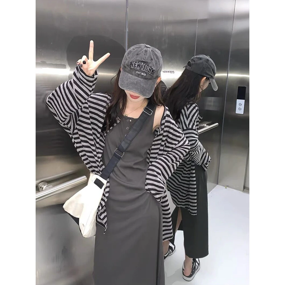 夏季辣妹修身方领纽扣背心长裙女慵懒无袖后开叉内搭连衣裙女