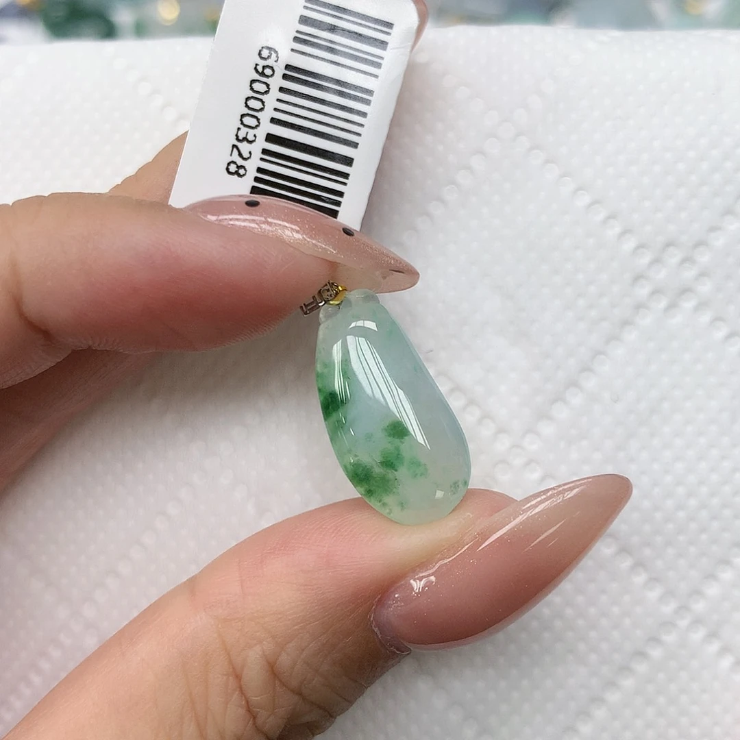 颈饰18K金镶嵌翡翠