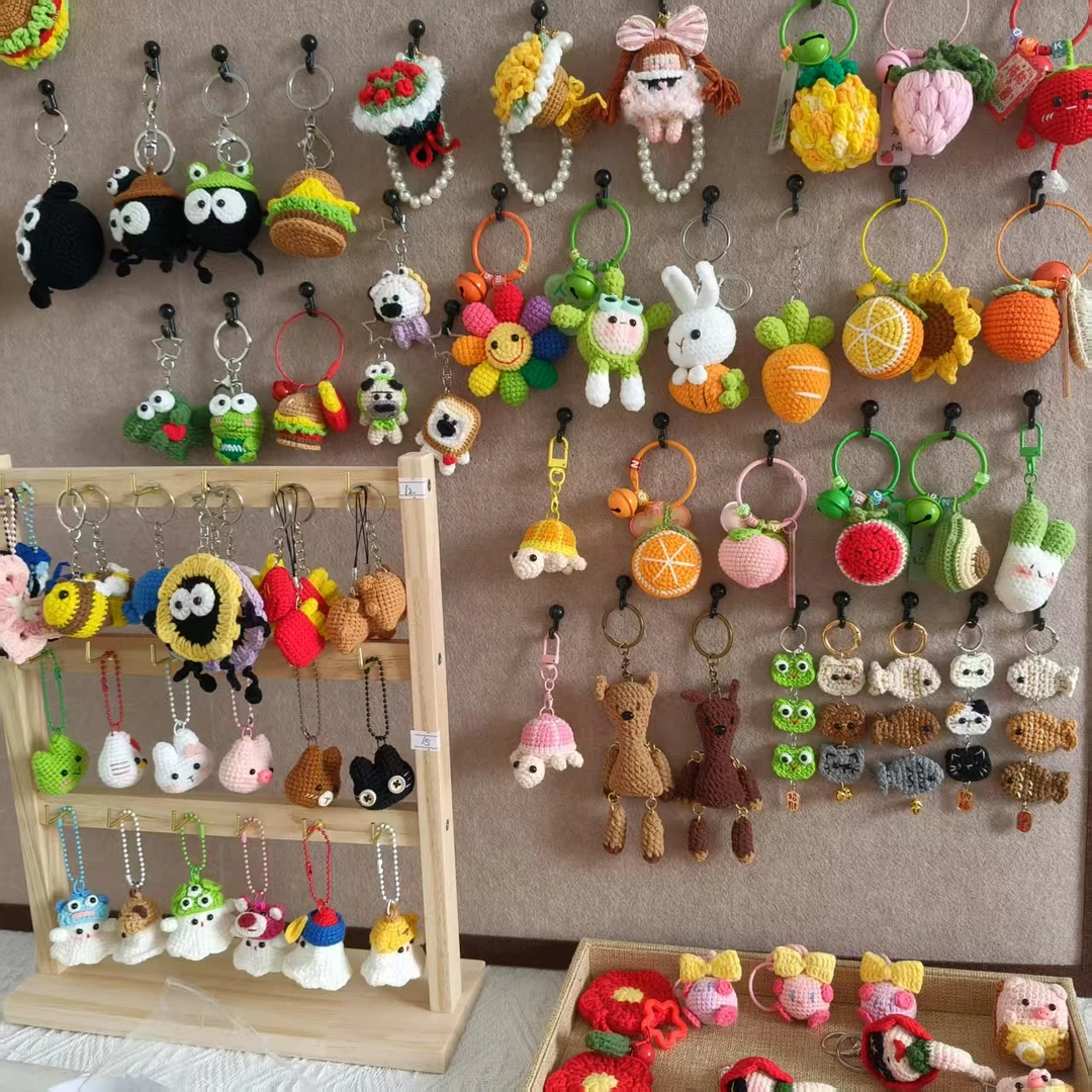 2号连接成品，毛线钩织玩偶挂件