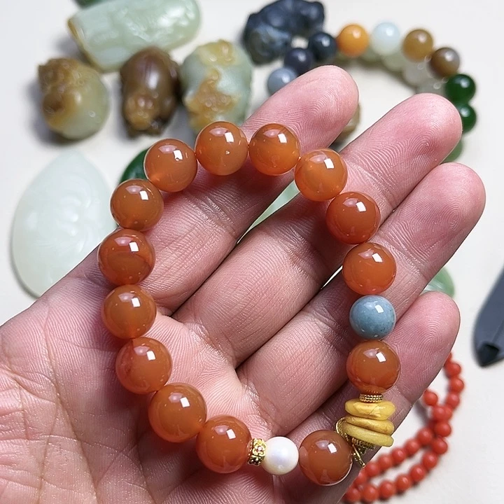 【闪购商品】南红玛瑙手链合金