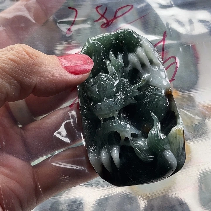 天***猫定制翡翠未镶嵌毛货