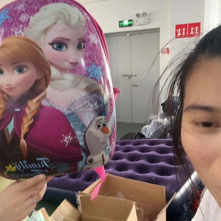 锦纶粉色2个公主书包