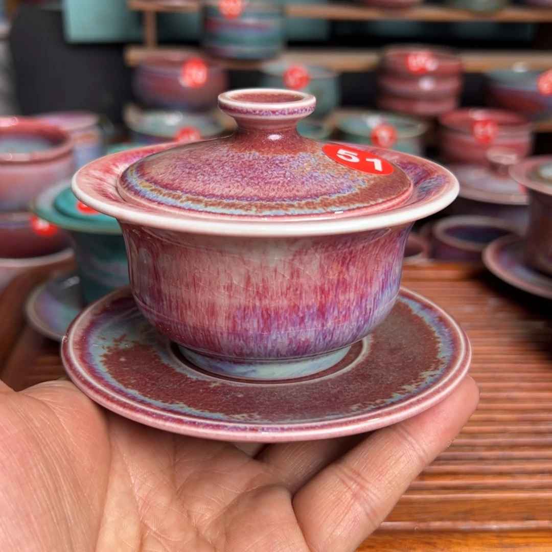 手工制作钧窑茶器