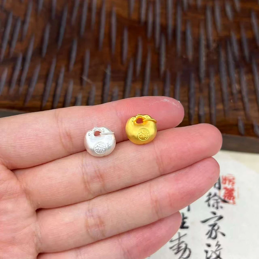 足银银制品 【北野珠宝】足银胖福吊坠-B08H-92多样性发一