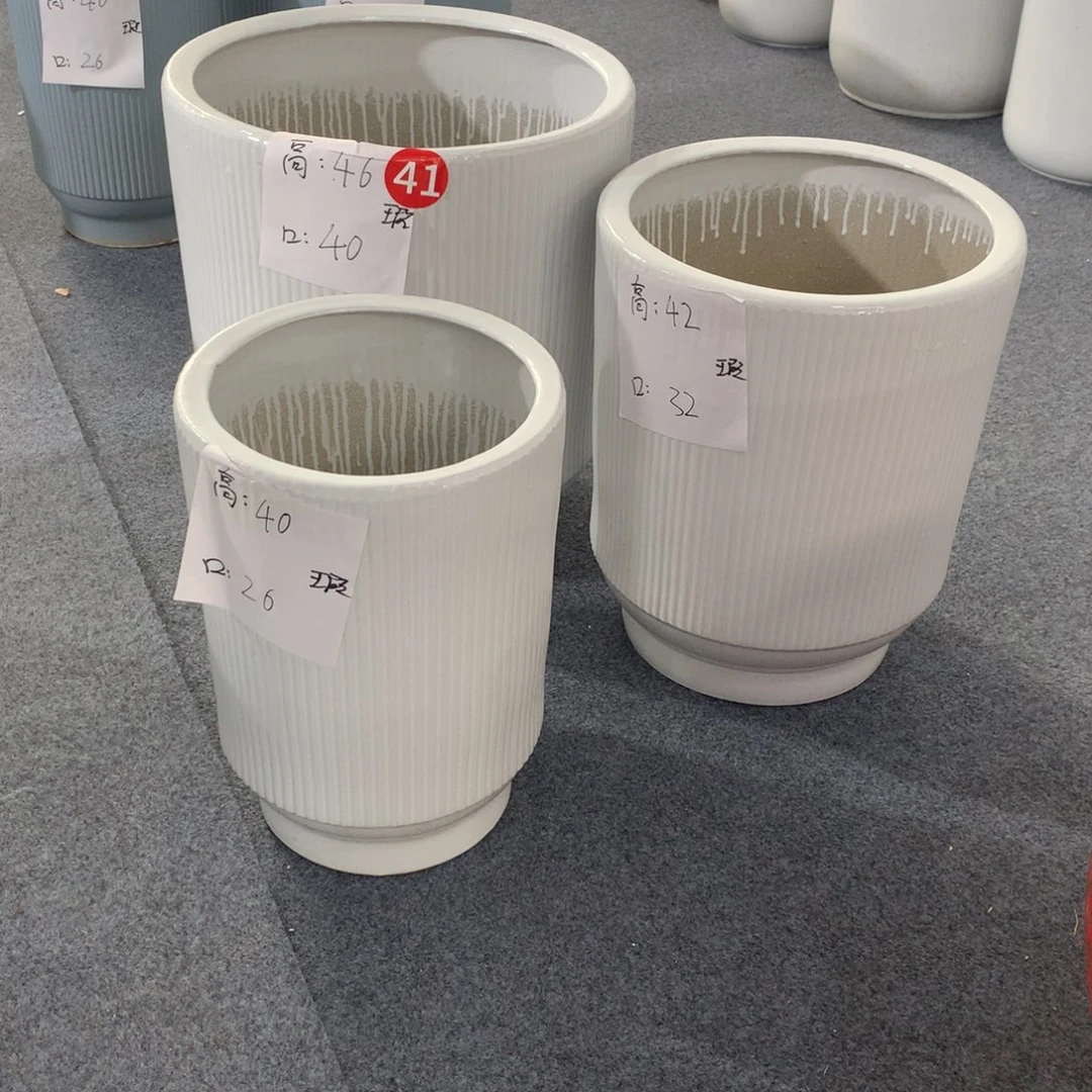 咪**点高温陶瓷花盆微瑕