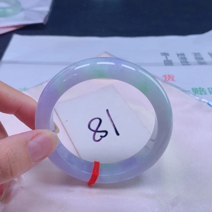 翡翠未镶嵌手镯55圈口