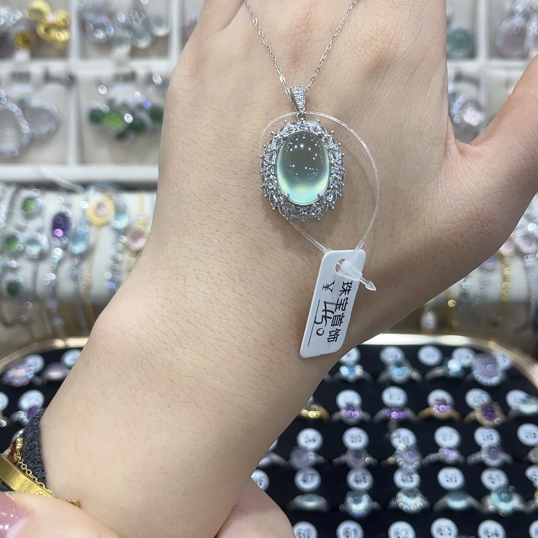 ****龙蛇纹石玉银S925镶嵌戒指